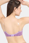 Rosaline Everyday Double Layered Non-Wired 3/4th Coverage T-Shirt Bra - Violet Tulip — thumbnail 2